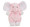 Plush Elephant Doll with Rattle in Pink