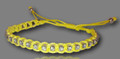 Adjustable Crystal Silk Strung Bracelet - Yellow