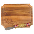 Wooden Grapes Tray with Colorful Grape Spreader