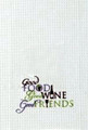 "Good Food, Good Wine, Good Friends" Embroidered Kitchen Towel