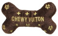"Chewy Vuiton" Plush Squeaky Pet Bone Toy Size Large