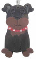 Rottweiler Acrylic Key Chain with Bling Collar