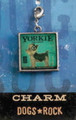 "Yorkie Records" Charm for Purse, Zipper Pull, Bracelet, Pet Collar, Etc.