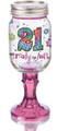 RedNek™ Fancyware "21 and Ready for Fun" Hand Painted Ball Jar Wine Glass