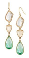 Light Green Crystal Drop Earrings