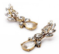 Elegant Post Clear Crystal Dangle Earrings
