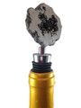 Genuine Gemstone Wine Bottle Stopper - Silver Aura Geode