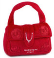 Gucchewi Italy Red Floral Purse Dog Toy