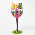 "My Book Club" 15 oz. Hand Painted Wine Glass By Lolita
