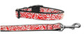 Red & White Shimmer Premium Ribbon Dog Collar or Lead