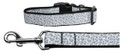 Silver Leopard Premium Ribbon Dog Collar and Lead