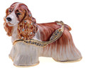 Cocker Spaniel Bejeweled Box with Matching Necklace