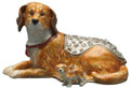 Golden Retriever Bejeweled Box with Matching Necklace