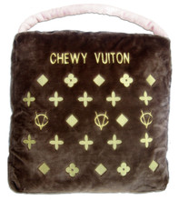 Chewy Vuiton Purse Plush Pet Dog Bed