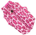Pink Animal Print Cotton Polyester Dog Vest 