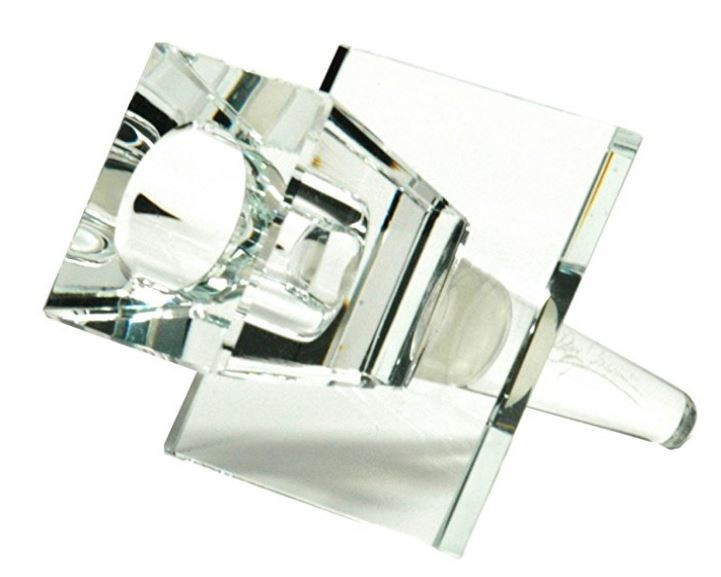 Oleg Cassini Crystal Bottle Stopper Candleholder