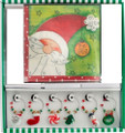 Santa Christmas Hostess Wine Accessories Set - Napkins & Wine Glass Charms