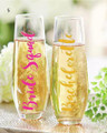 Set of  2 Wedding Stemless Champagne Glasses Bride Squad and Bachelorette  
