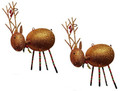 Set of 2 Festive Reindeer Ornaments by Gallerie II