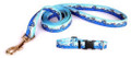 Blue Mystic Waves Pet Collar, Lead and Step-In Harness (In-Stock)