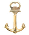 Brass Gold Tone Nautical Captain's Anchor Beer Bottle Opener