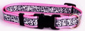 Chantilly Pink and Black Dog Collar by Yellow Dog Designs