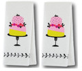 Set of 2 "Piece of Cake" Tea Towels by True Fabrications