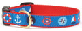 First Mate Nautical Premium Ribbon Dog Collar