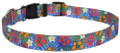 Multicolored Hibiscus Dog Pet Collar by Yellow Dog Designs
