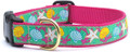 Tropical Reef with Shells Premium Ribbon Pet Dog Collar by Up Country