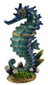 Blue Seahorse Figurine Bejeweled Trinket Box w Matching Necklace