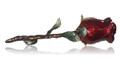 Single Red Rose Figurine Bejeweled Trinket Box w Matching Necklace