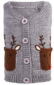 Pet Dog Knit Christmas Reindeer Holiday Cardigan