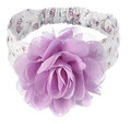Sweet Roses Little Girl's Headband with Lilac Chiffon Flower
