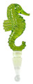Green Seahorse - Hand Blown Wine Bottle Stopper
