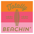 Set of 20 Surfboard Totally Beachin' Cocktail Napkins with Metallic Accents
