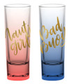 Nauti Girl Bad Buoy- Set of 2 Gold Foiled Nautical Shot Glasses