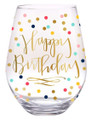 Happy Birthday Jumbo 30 oz. Wine Glass Holds 1 Full Bottle of Wine