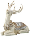 Lying Golden Deer Christmas Ornament Figurine by December Diamonds
