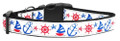 Nautical Anchors Away Premium Ribbon Dog Collar