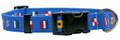 Blue Nautical Flags Dog Collar by Yellow Dog Designs