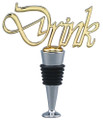 Thirstystone Gold "Drink" Wine Bottle Stopper