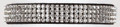 Black Giltmore 4-Row Swarovski Crystal Ultrasuede 1/2" Dog Collar