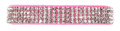 Pink Sapphire Giltmore 4-Row Swarovski Crystal Ultrasuede 1/2" Collar