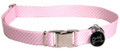Southern Dawg Seersucker Pink Premium Dog Collar by Yellow Dog Designs