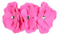 Pink Sapphire Tinkie's Garden Flowers Ultrasuede / Swarovski Crystal 1/2" Dog Collar
