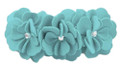Tifi Blue Tinkie's Garden Flowers Ultrasuede / Swarovski Crystal 1/2" Dog Collar
