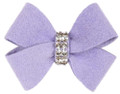 French Lavender Nouveau Hair Bow with Swarovski Crystals by Susan Lanci