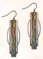 Hypo-allergenic Brushed Copper 4CS3 Abstract Earrings by Illustrated Light