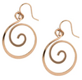 Koru Dangle Swirl Rose Gold Filled Earrings by Mark Steel